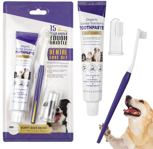 Brosse a Dent Chien et Dentifrice,Kit de Soins Dentaires