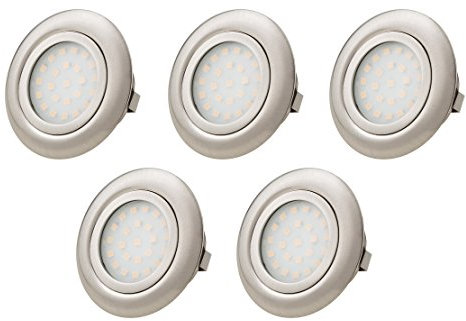 TEVEA® Ultra Flach LED Einbauleuchten - Möbelleuchte - Einbaustrahler (Kaltweiss-5er)