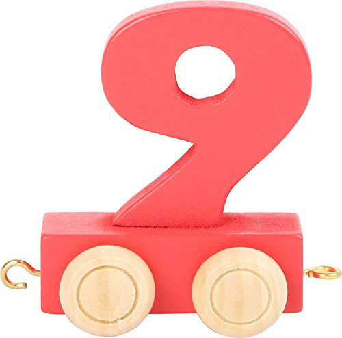 Buchstabenzug | Geburtstags Zahlen und Waggon mit Kerzenhalter | Holzeisenbahn | EbyReo? Namenszug aus Holz | personalisierbar | Geburtstag oder als Deko f?r den Geburtstagstisch (09 Zahl 9)