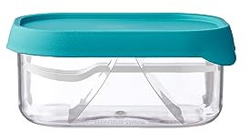 Mepal - Obstbox Campus - Obstbox zum Mitnehmen für frisches Obst - Box mit kleiner Obstgabel - Passt perfekt in die Campus Lunchbox - 250 ml - Turqoise