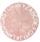 Wonder Space Handgemachte ABC Alphabet Kinderspielmatte - Rutschfester Lernteppich aus Weicher Baumwolle mit Lernbuchstaben, Ideale Bodenteppichdekoration für Innenräume, Rosa