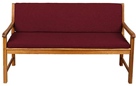 Gutekissen® Bankauflage Terrassen-Rasenbank oder Schaukel Gartenmöbel FK5 (140x40x50, Burgund)