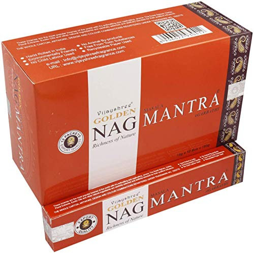 VIJAYSHREE RÄUCHERSTÄBCHEN GOLDEN NAG MANTRAN 15 GR. X 12 = 180 GR.