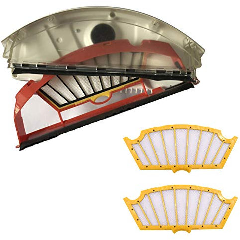 GYing - Scatola di ricambio per bidoni della polvere, per iRobot Roomba serie 500 con 2 filtri aggiuntivi, colore: Bianco