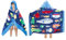 BANGSAUR Kinder-Strandtuch mit Kapuze, 100% Baumwolle, weich und saugfähig, Badetuch, Badetuch, Überzieher für Jungen und Mädchen, extra Größe: 127×76cm (Viele Fische)
