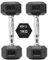 You vs You Hex Dumbbells Weights Pair for Home Exercise | 1kg Set of 2 Hexagonal Weight Rubber Encased for Home Fitness Gym Workouts Training Muscle Building & Conditioning | Unisex | Strength Fitness