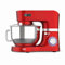Küchenmaschine 1500W Knetmaschine mit 6,2L Edelstahlschüssel, 6 Geschwindigkeiten, Rührmaschine Teigmaschine inkl. Rührbesen, Knethaken, Schlagbesen, Spritzschutz und Teigschaber, Rot