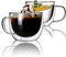 CNGLASS Doppelwandige Gläser 240ml/8oz, Isolierte Kaffeetassen Glas 2er Set, Klare Kaffeegläser Tassen mit Henkel für Latte Macchiato Cappuccino