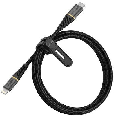 OtterBox Fast Charge Premium Lightning to USB-C Cable, 2M - GLAMOUR BLACK