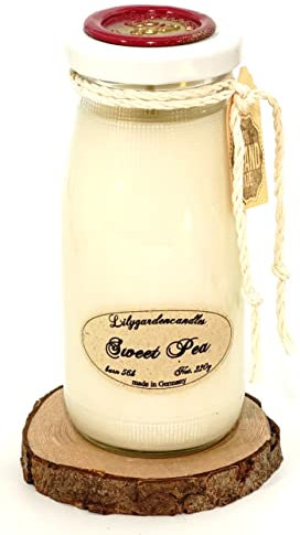 Lilygardencandles Duftkerze Süße Blüten im Glas, 100% Sojawachs, 56+ Stunden Brennzeit, süßer Blütenduft