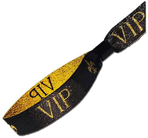 BKSAI Einlassbänder Stoff Einlassbänder VIP Glittereffekt Festivalbändchen Stoffbänder Eintrittsbänder Festival Armbänder Kontrollbänder für Oktoberfest Wiesn Party Geburtstag Hochzeit 25pcs Schwarz