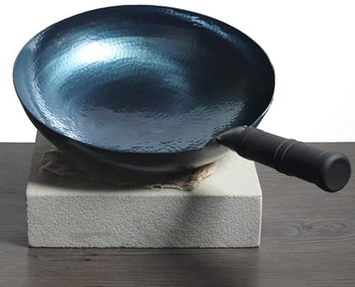 Master Star Top One Chinese Traditional Handmade Forging Wok Wrought Iron Cauldron Non-stick Gas Pot MS001(32cm)