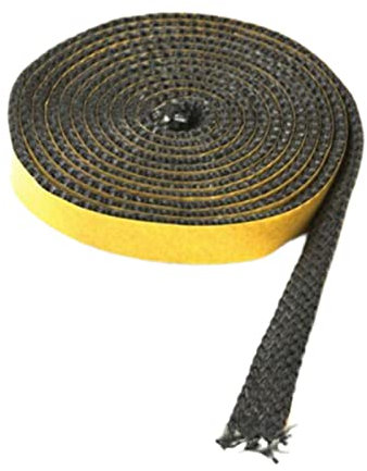 Sharplace Joint de poêle à bois cordon d'étanchéité en fibre de verre auto-adhésif corde de poêles plats pour cheminée de four en verre, 3mmx10mmx300cm