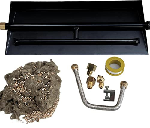 Americangaslos Poêle à gaz 45,7 à 61 cm pour cheminée à gaz, foyers à gaz, bûches à gaz et propane (56 cm, deux tuyaux)