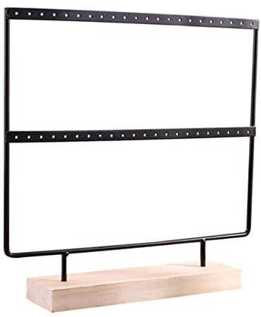 Halsketten-Organizer-Ständer, Inears durchbohrte Ohrring-Verschlüsse, Präsentationsständer, Aufbewahrungsregal, Ohrringe, Ohrringe, Schmuck-Organizer, Schmuck-Display-Ständer, Kleiderbügel, Holz, Schw