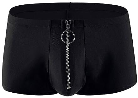 ROLAQDK Sportunterhosen für Herren Herren Unterhosen mit Eingriff Männerslip Coole Herren Unterwäsche lockere Boxershorts Reißverschluss große Unterwäsche Herren Sexy Unterwäsche Boxershorts Herren