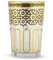 Saharashop 12 Orientalische Marokkanische Teegläser Teegläser Set Tee-set Atay Cay Trinkgläser Fes Silber Glass 0,2L Gold
