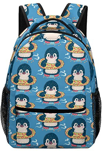 IUBBKI Schwimmender Pinguin-Rucksack für Schule, Laptop, leger, Büchertasche, doppelte Schultertaschen, Business-Tagesrucksack für College, Reisen, Erwachsene und Kinder, Siehe Abbildung, One size