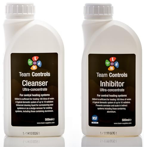 Team Controls Central Heating System Inhibitor & Cleaner Cleanser Liquid Chemical Pack TC-CP