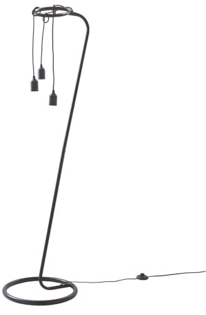 Lindby Stehlampe, Stehleuchte schwarz Metall, Leselampe Stehlampe Wohnzimmer, Wohnzimmerlampe, Standlampe 3x E27 max. 15W, ohne Leuchtmittel, Standleuchte
