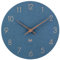 ACCSHINE Funkuhr MDF Holz Wanduhr Ohne TickgeräUsche Lautlos 30cm Quarz Batterie Groß Einfach zu Lesen für Zimmer Zuhause KüChe Schlafzimmer Büro Schule (Blau)