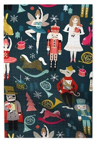 Women's Nutcracker Ballet Xmas Dance 1000 PCS Jigsaw Puzzle for Adults, Puzzle Toys for Adults, Puzzle Games for Adults, Puzzles for Adults, Puzzle Art for Adults, Puzzle Room Decor