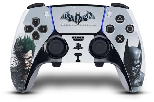 Head Case Designs Offizielle Batman Arkham Origins Joker Schluessel Kunst Vinyl Haut Gaming Aufkleber Abziehbild Abdeckung kompatibel mit Sony Playstation 5 PS5 DualSense Edge Controller