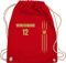Turnbeutel Rucksack - 2024 Fussball EM Fanartikel - Deutschland Name und Nummer - Unisize - Rot - deutschland-fanartikel fußball germany beutel wm 24 deutsch sportbeutel fußball. deutsche tasche