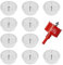 10 Pcs Desk Grommet 60mm, Desk Hole Cover with Hole Saw, Round Cable Grommet for Home, Office, School, Meeting Room, (White)