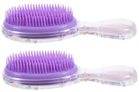 FRCOLOR 2pezzi Spazzola Portatile Per Capelli Setole Morbide Districante Per Capelli Bagnati Adatta Per Viaggi e Uso Domestico Per Bambine e Ragazzo Ragazza Ragazza Piccoli