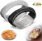 HOIDOKLY Garlic Press, Stainless Steel Garlic Rocker, Garlic Cutter, Garlic Mill, Garlic Peeler, Kitchen Aid with Silicone, Black, Black and Grey