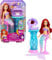 Mattel Disney-Princess-Spielzeuge, Schminkmuschel Meerjungfrau-Arielle-Modepuppe mit abnehmbarer Schwanzflosse, Schminktisch mit 5 wiederholbaren Pop-up-Überraschungen und 5 Accessoires, JBF86