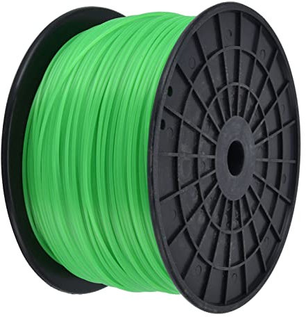 aqxreight Hilo de Desbrozadora de Hilo de 2mm, Hilo de Desbrozadora de Césped Verde, Hilo de Cortacésped Resistente para Material de Nailon (372 Metros)