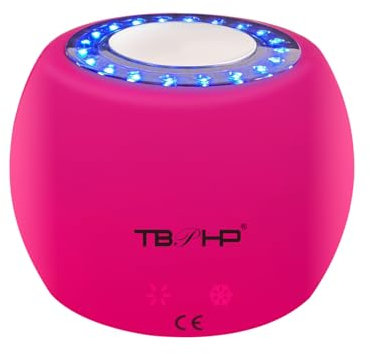 TBPHP Masajeador facial con efecto frío y caliente luz-roja 2 en 1,herramienta multifuncional sin cables para reafirmar el rostro, masajeador eléctrico de cara y cuello