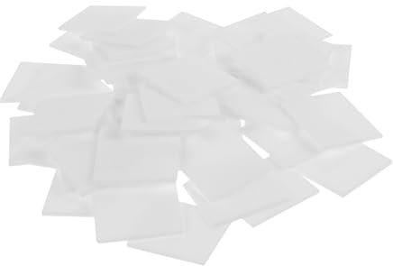Levemolo 52pcs White Piano Keytops Replacement Small Square Piano Keys Accessories Easy to Use