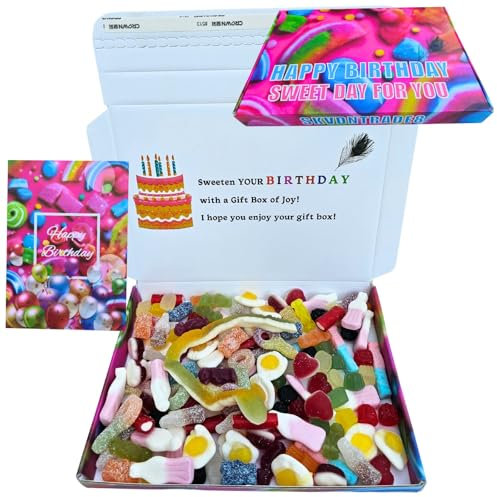 Happy Birthday Pick & Mix Sweets Gift Box | 12 Assorted Pick n Mix, Retro Sweets with Birthday Card | Gift for Men, Women, and Kids | Letterbox friendly pick and mix Sweet Treat