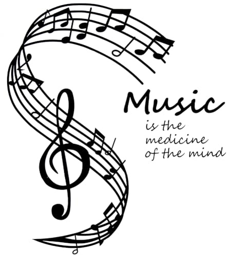 CREATCABIN Musik Wandaufkleber Musiknoten Wandtattoo Musik Vinyl Musiksymbole Wandkunst Noten Notation PVC Kleber Heimwanddekor Geschenk Für Heimwerker Klassenzimmer Musikstudio Dekoration 48x43cm