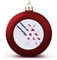 Rote Amerika-Flagge, Weihnachtsball-Ornament – Amerika-Flagge, Weihnachtskugel, hängende Ornamente, Andenken, Souvenir für Weihnachtsbaum, Dekoration, saisonale Feiertagsparty-Zubehör