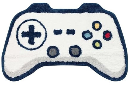 Game-Controller Teppich 40x60cm Weiche rutschfeste Spielteppich Kurzflor Bedruckte Gamepad Teppiche Waschbarer Teppiche für Jungen Teen Schlafzimmer Wohnzimmer Dekor