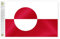 Grönland-Boot-Flagge, 30,5 x 45,7 cm, doppelseitig, 3-lagig, Nylon, kleines Banner für Yacht, Segel, Ponton, ATV, Fahrrad, LKW, Jeep, Motorrad, Auto, mit 2 Messingösen (Grönland, Boot)