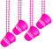 OH YEAH - 4 Vasos Chupito Collar Plástico Reutilizables Rosa - 50 cc - Vasos Chupito Despedida de Soltera - Vasos Novia y Amigas - Vasos Reciclables - Team Bride - PERSONALIZADO