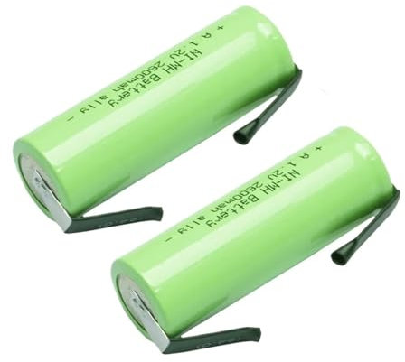 Batteria da 2600 mAh 49x17 mm spazzolino compatibile con Oral-B Triumph ProCare 9900 9500 9400 9000 3731(2pcs)
