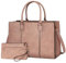 NEWHEY Handtasche Damen 15,6 Zoll Shopper Damen Groß Arbeitstasche Tote mit Clutch PU Leder Aktentasche Laptoptasche Messenger Umhängetasche für Schule Büro Reisen Business