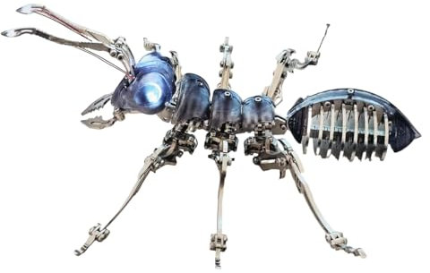 BuildCubes Ameise 3D Metall Puzzle Erwachsene, Steampunk Mechanisch Insekt 3D Puzzle Metall Modellbausatz Tier, 150+PCS DIY Montage Ameise Modell Kit Handwerk Spielzeug Geschenk -KIT
