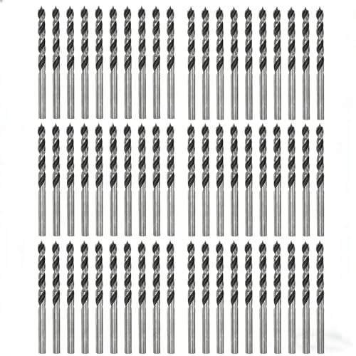 60pcs-3mm Wood Drill Bits Brad Point, wood drill bits, Cutting Edge, Professional Carbon Steel Drill Bits, Clean and Efficient Drilling (60pcs-3mm)
