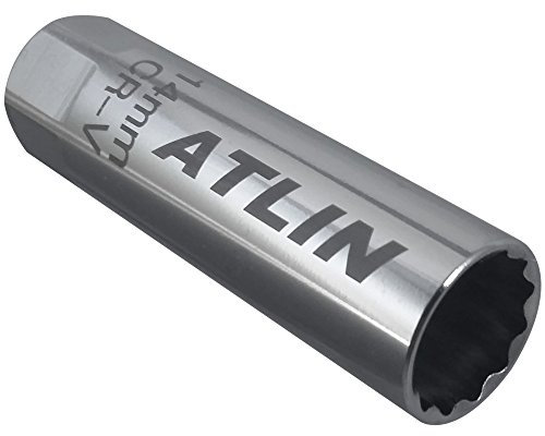 ATLIN Thin Wall Spark Plug Socket 12-point, 14-millimeters compatible with BMW, Nissan, MINI