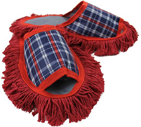 Polvo paño Zapatillas para limpieza de zapatillas Trapeador – Zapatos de algodón en rojo con limpieza de suela, size 37 – 39 Unisex R de 153