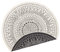 Northrugs Porto In- und Outdoor Teppich Rund – Runder Wendeteppich Wasserfest Mandala Design Flachgewebe Teppich Wetterfest für Balkon, Terrasse, Garten, Wohnzimmer in Schwarz Creme, ⌀140cm