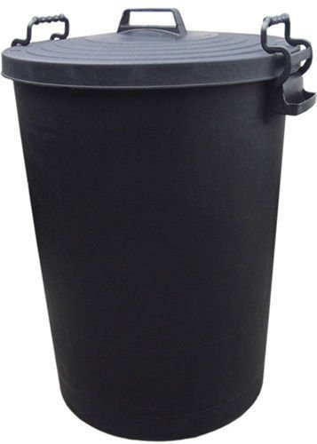 110 Litre Large Black Plastic Outdoor Bin