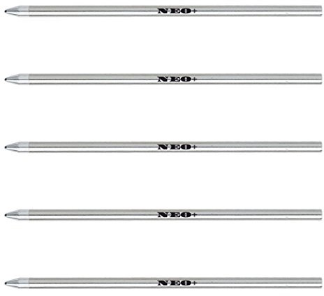 NEO+ Recharges de stylos à bille Compatible Smartpen Livescribe 3 Longueur de 67 mm D1. Encre noire, bleue ou rouge. 67mm 5 x Black ink